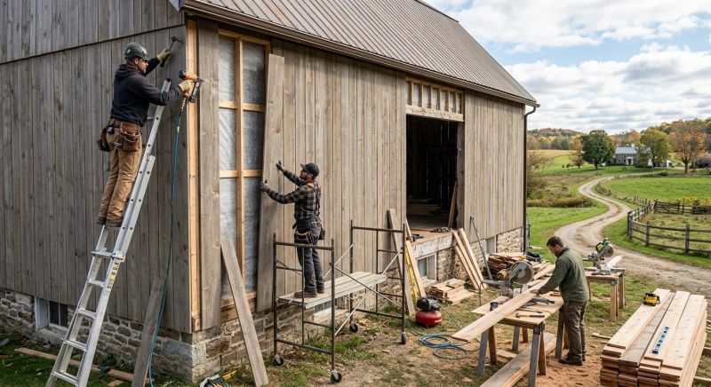 Barn Siding Replacement in Denver, NC