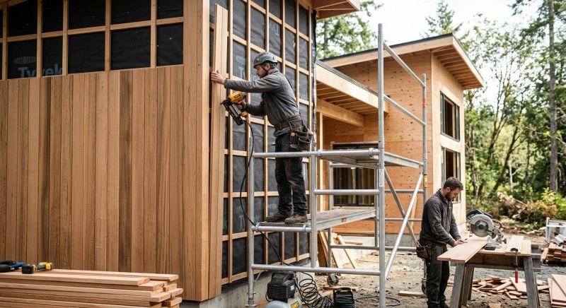 Cedar Cladding Installation in Denver, NC