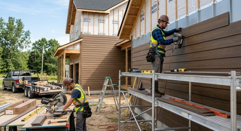 Faux Wood Siding Installation in Cornelius, NC