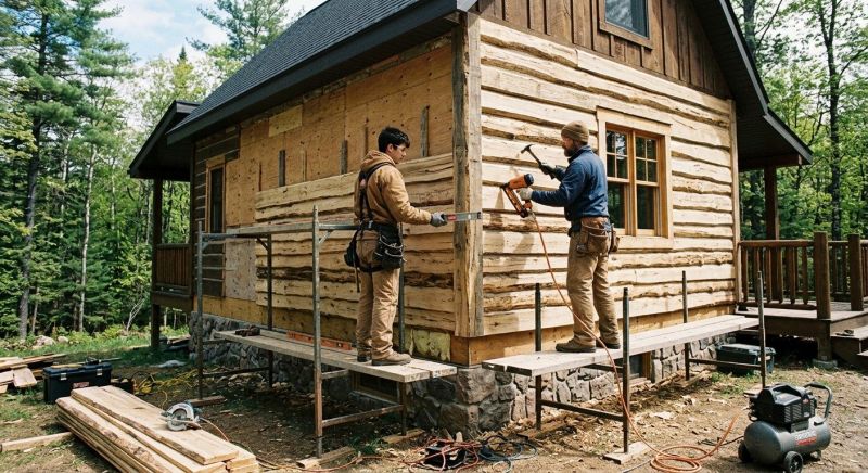 Log Siding Installation in Lincoln County, NC