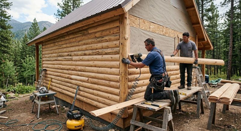 Log Siding Installation in Troutman, NC