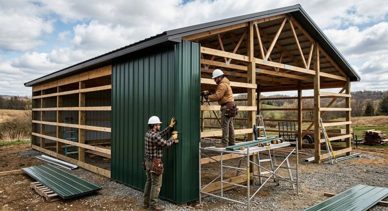 Pole Barn Siding Installation in Denver, NC