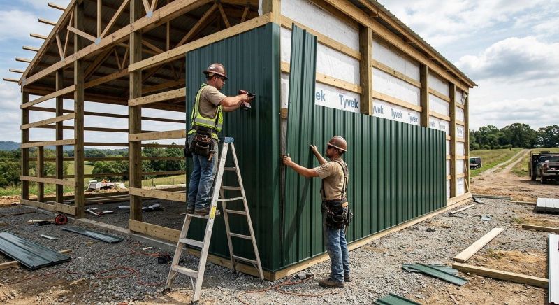 Pole Barn Siding Installation in Denver, NC