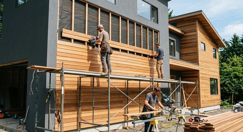 Wood Cladding Installation in Hickory, NC